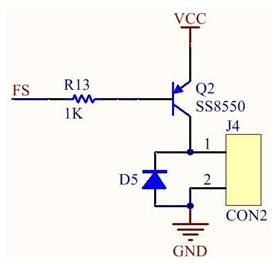 三極管驅(qū)動風扇電路圖