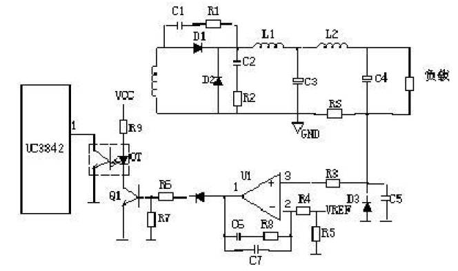 直流電源輸出端限流保護電路圖
