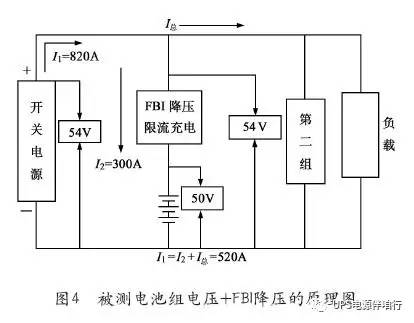 被測(cè)充電機(jī)充電電池組電壓+FBI降壓的原理圖 被測(cè)充電機(jī)充電電池組電壓+FBI降壓的原理圖