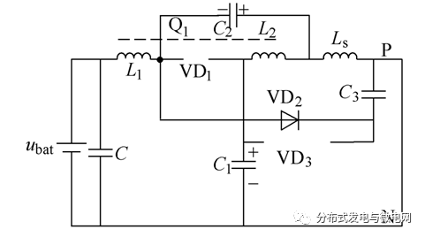 單級升壓正弦波逆變器穩(wěn)態(tài)時的等效電路